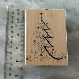 Xmas Constellation Rubber Wood Stamp by Penny Black 2007 Christmas Tree